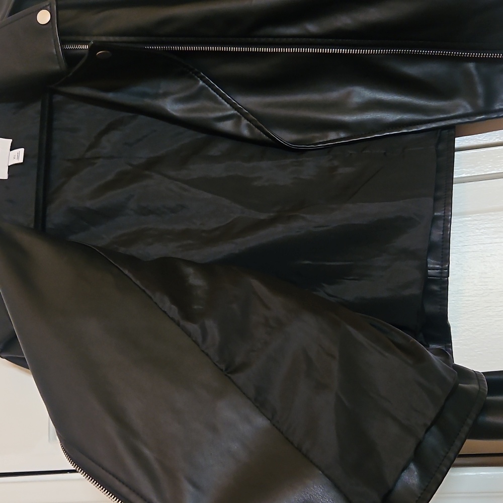 Nine West Size XL Black Faux Leather Jacket - Picture 7 of 10